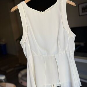 Silk White Sleeveless Top